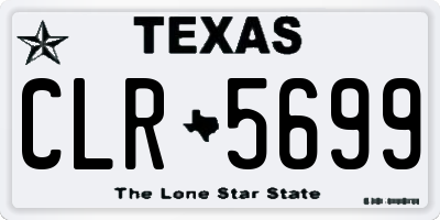 TX license plate CLR5699
