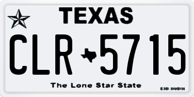 TX license plate CLR5715