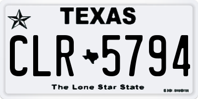 TX license plate CLR5794