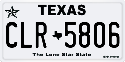 TX license plate CLR5806