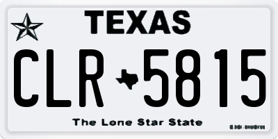 TX license plate CLR5815