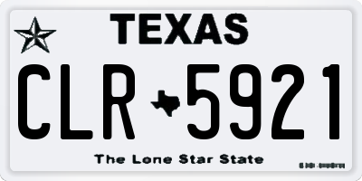 TX license plate CLR5921