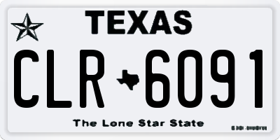 TX license plate CLR6091