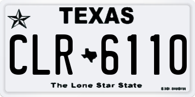 TX license plate CLR6110