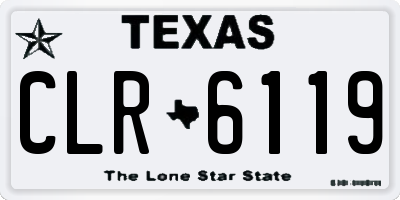TX license plate CLR6119