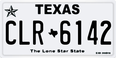 TX license plate CLR6142