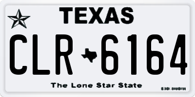 TX license plate CLR6164