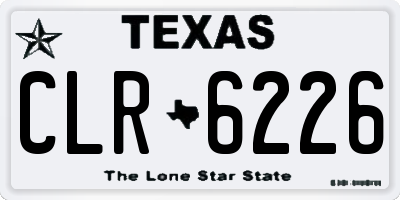 TX license plate CLR6226