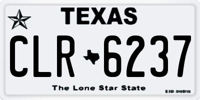 TX license plate CLR6237