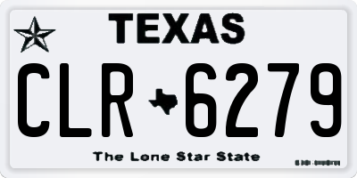 TX license plate CLR6279