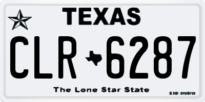 TX license plate CLR6287