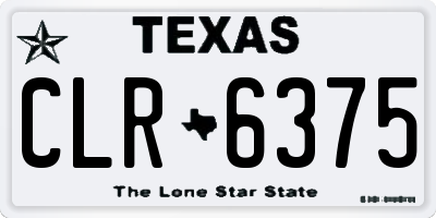 TX license plate CLR6375