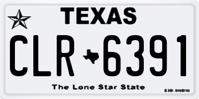 TX license plate CLR6391