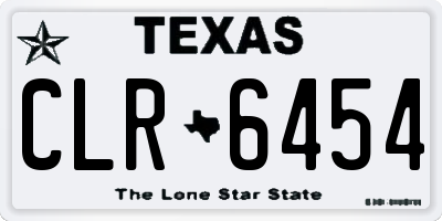 TX license plate CLR6454
