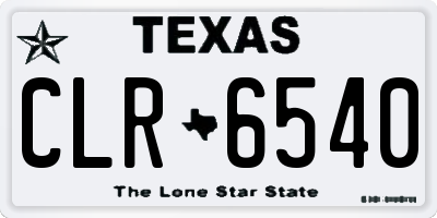 TX license plate CLR6540