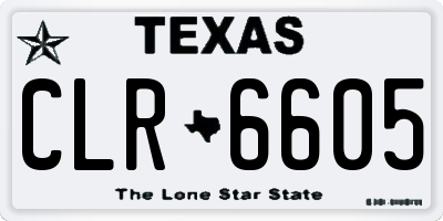 TX license plate CLR6605