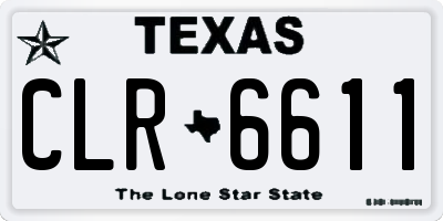 TX license plate CLR6611