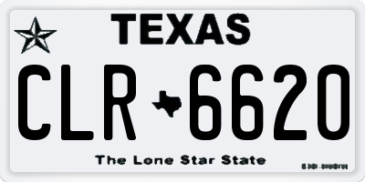 TX license plate CLR6620