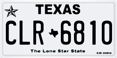 TX license plate CLR6810