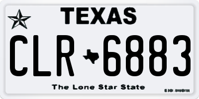 TX license plate CLR6883