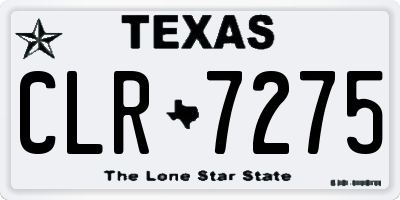 TX license plate CLR7275