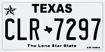 TX license plate CLR7297