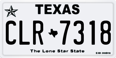 TX license plate CLR7318