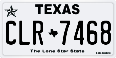 TX license plate CLR7468