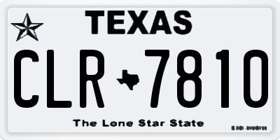 TX license plate CLR7810