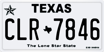 TX license plate CLR7846