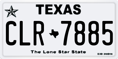 TX license plate CLR7885