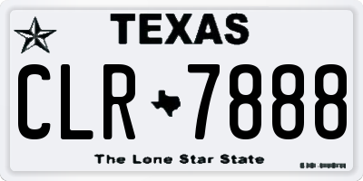 TX license plate CLR7888