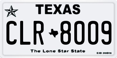 TX license plate CLR8009