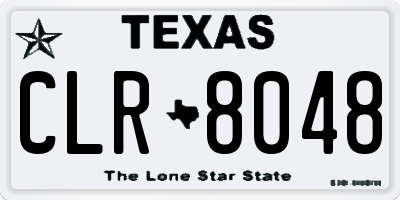 TX license plate CLR8048