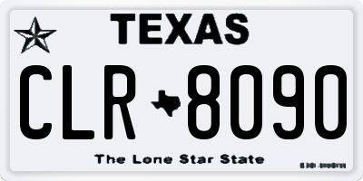 TX license plate CLR8090