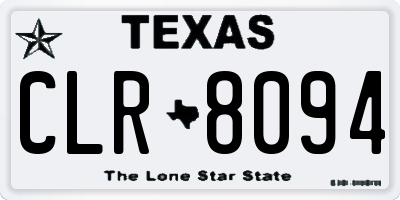 TX license plate CLR8094