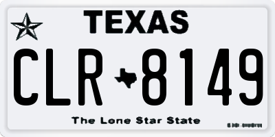 TX license plate CLR8149