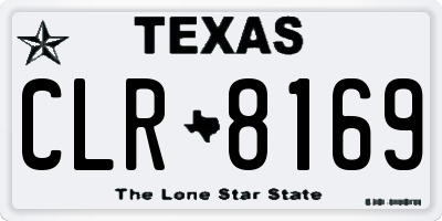 TX license plate CLR8169