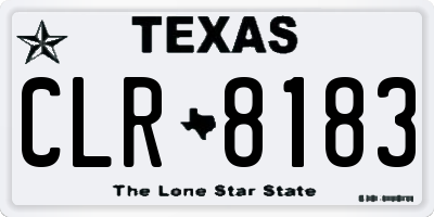 TX license plate CLR8183