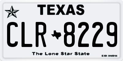 TX license plate CLR8229