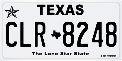 TX license plate CLR8248