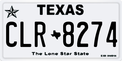 TX license plate CLR8274