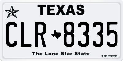 TX license plate CLR8335