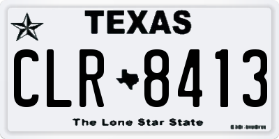 TX license plate CLR8413