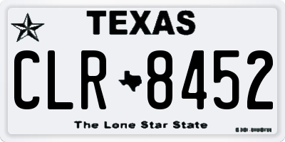 TX license plate CLR8452