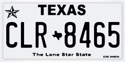 TX license plate CLR8465
