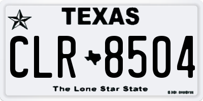 TX license plate CLR8504