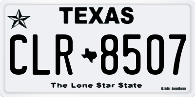 TX license plate CLR8507