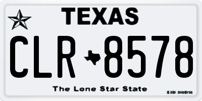 TX license plate CLR8578