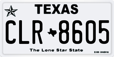 TX license plate CLR8605